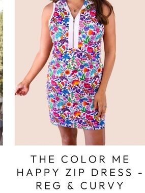 Jess Lea athletic dress zip up floral boutique brand new size small